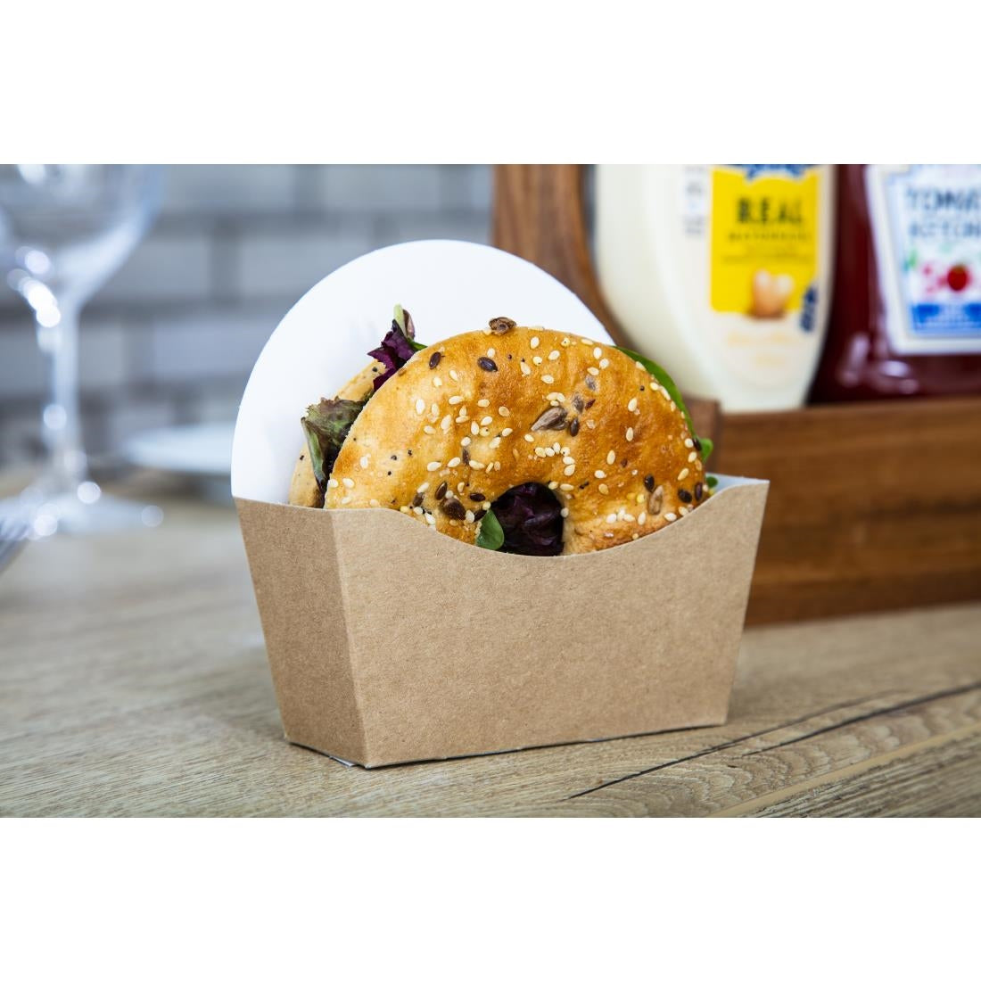 Etuis à bagel kraft compostables Colpac (lot de 1000) — FA389