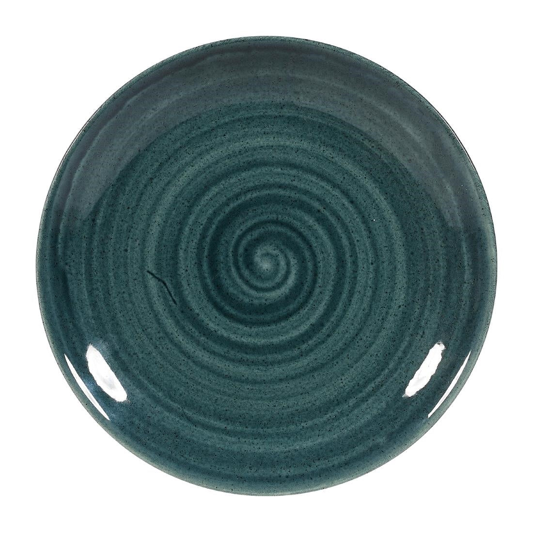 Assiettes rondes Churchill Stonecast Patina Rustic Teal 165mm (Lot de 12) — FA593