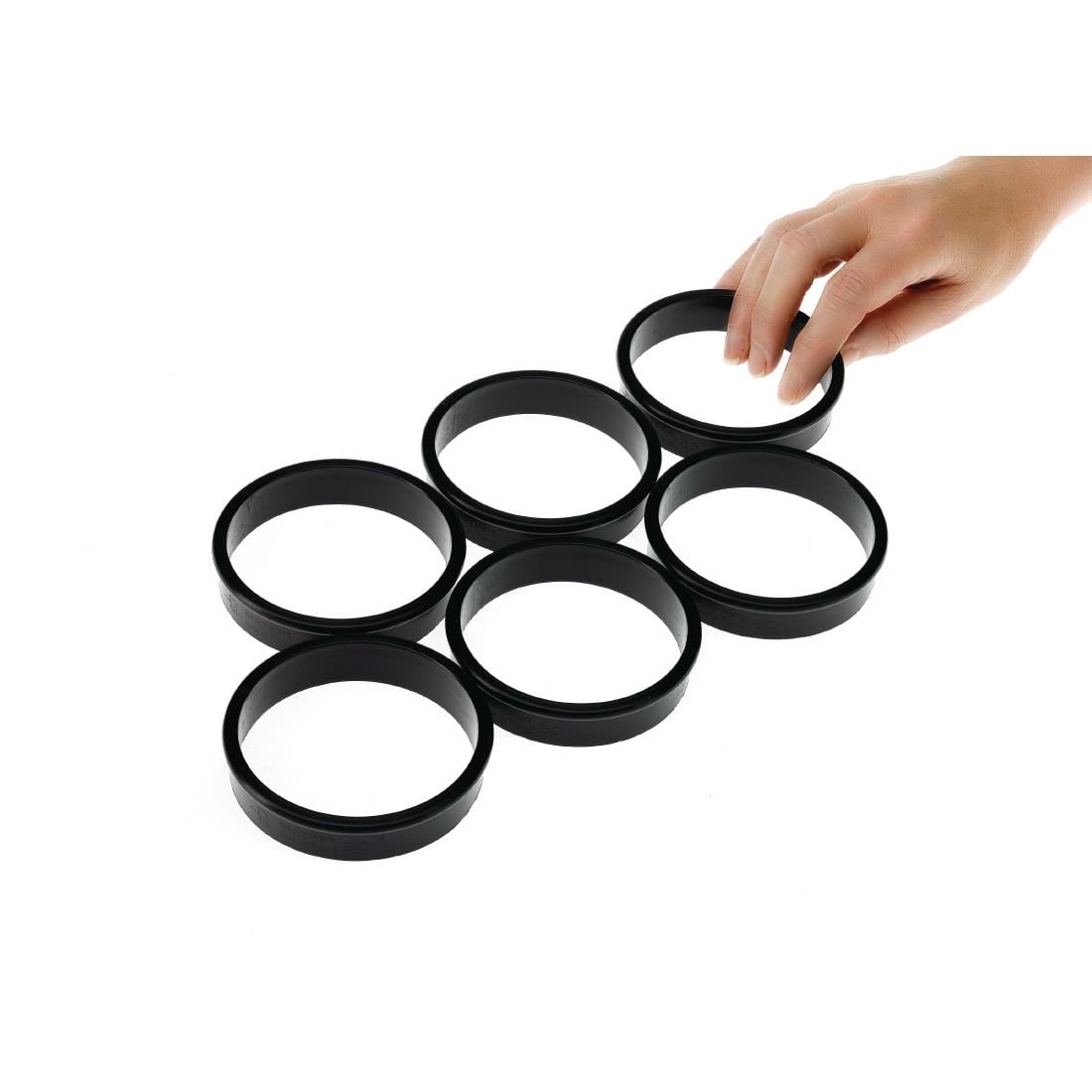 Cercles à tarte Exoglass Matfer Bourgeat 80 mm (lot de 6) — FA984