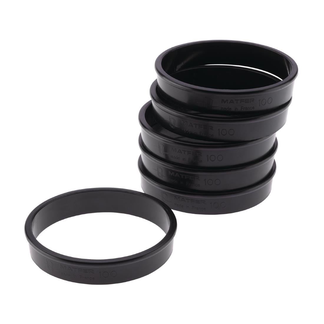Cercles à tarte Exoglass Matfer Bourgeat 100 mm (lot de 6) — FA987