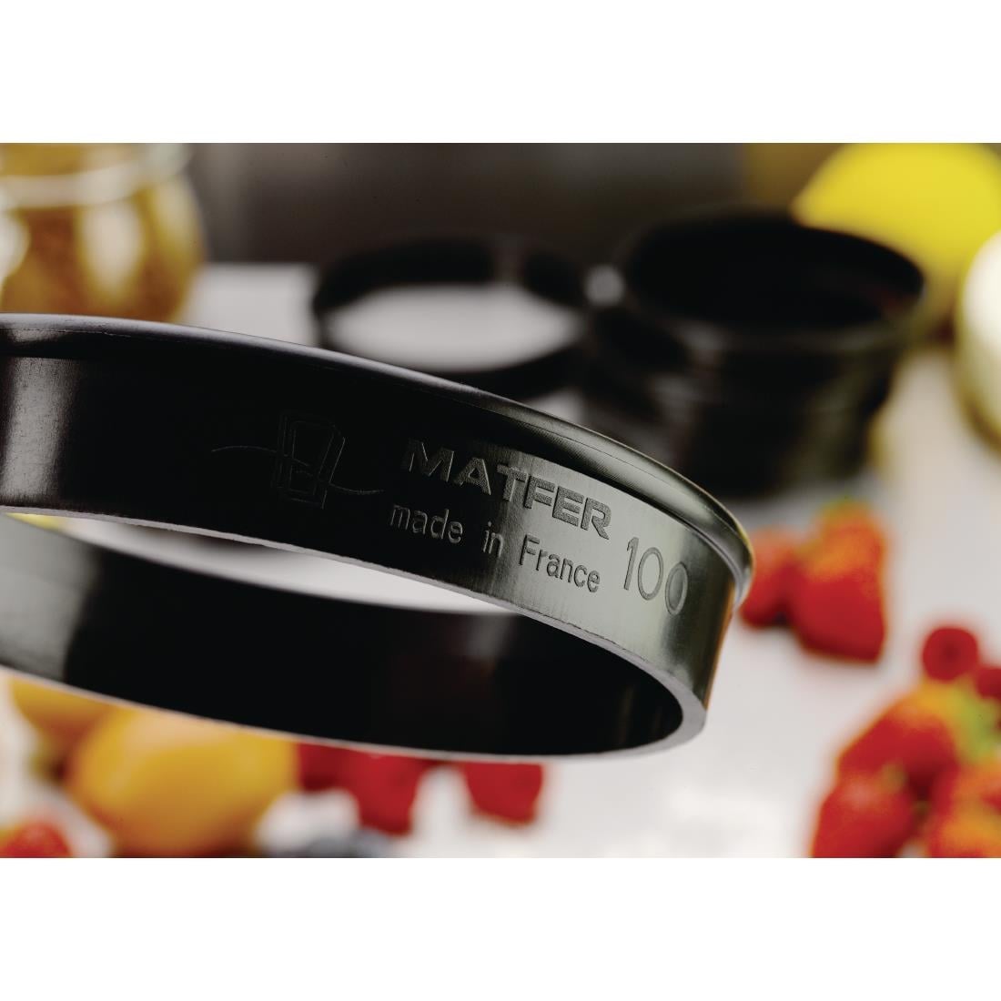 Cercles à tarte Exoglass Matfer Bourgeat 100 mm (lot de 6) — FA987