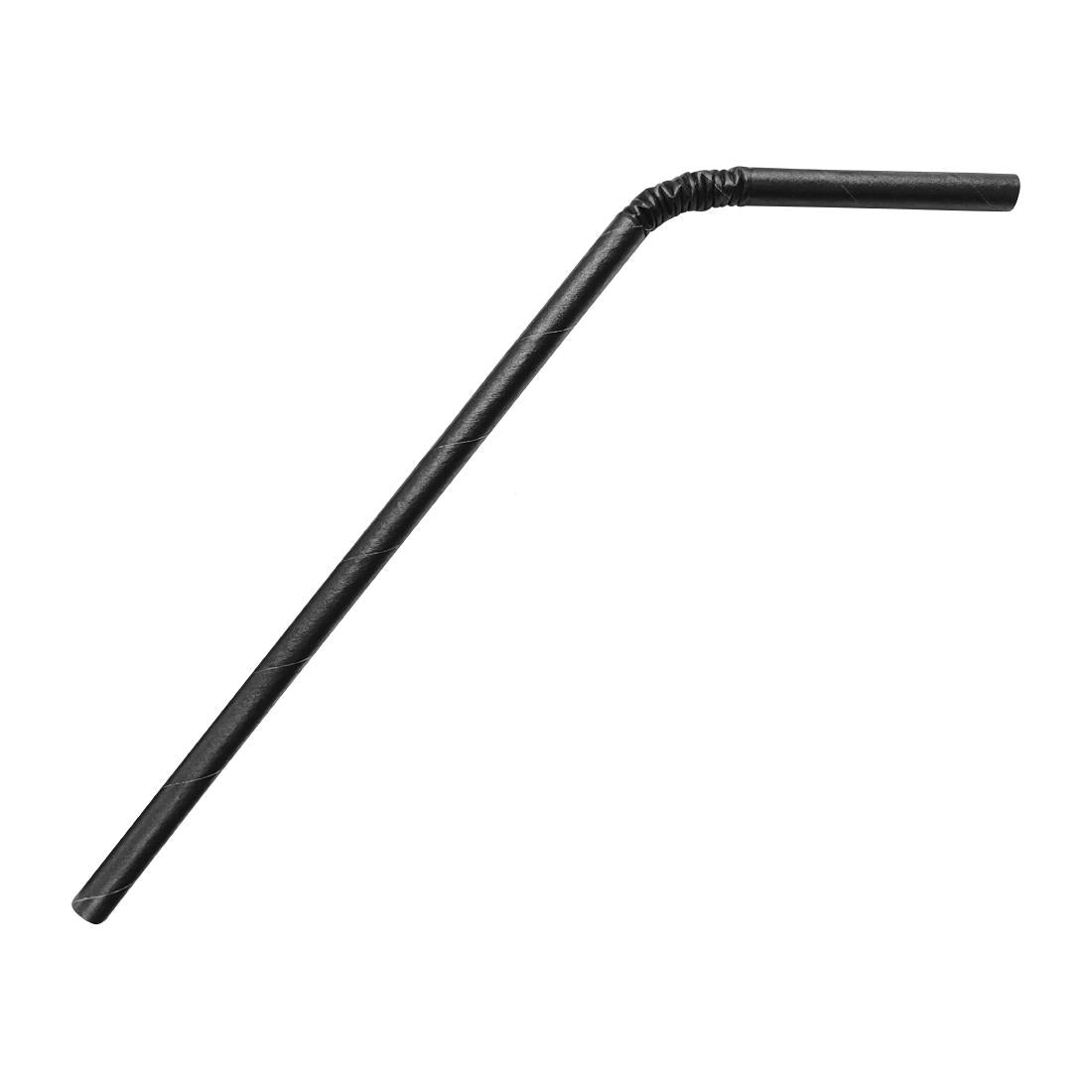 Pailles en papier flexibles compostables Fiesta Compostable noires (lot de 250) — FB140