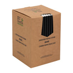 Pailles à smoothie en papier Fiesta Compostable noires 210mm (lot de 250) — FB145