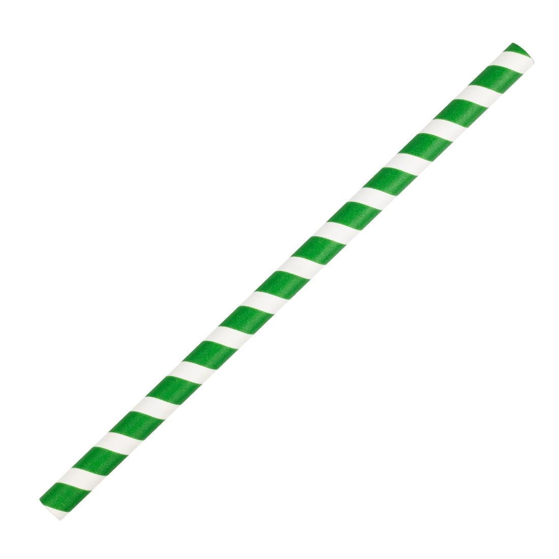 Pailles à smoothie compostables en papier Fiesta Compostable vertes 210mm (lot de 250) — FB148
