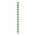 Pailles à smoothie compostables en papier Fiesta Compostable vertes 210mm (lot de 250) — FB148