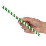Pailles à smoothie compostables en papier Fiesta Compostable vertes 210mm (lot de 250) — FB148