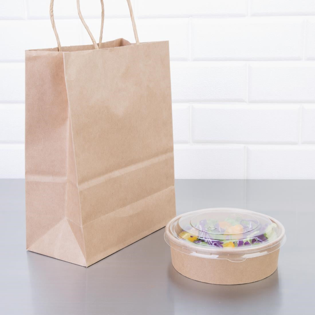 Bols salade kraft ronds Fiesta Compostable 50 cl (lot de 300) — FB196
