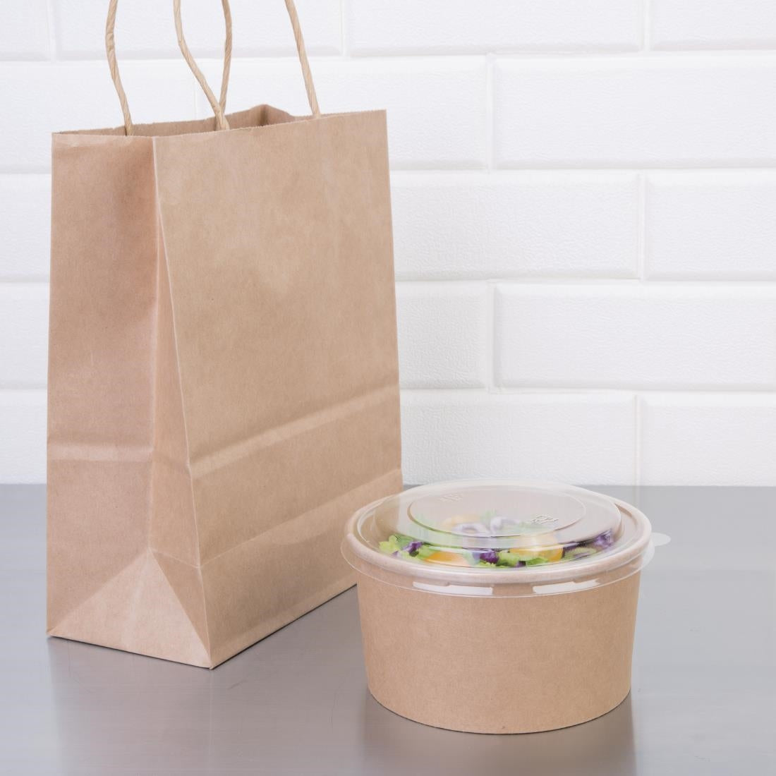 Bols salade kraft ronds Fiesta Compostable 1 L (lot de 300) — FB198