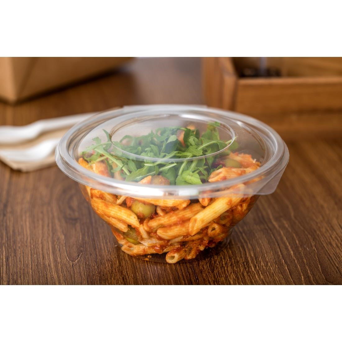 Bols à salade recyclables avec couvercle Contour Faerch 1000ml (lot de 200) — FB370