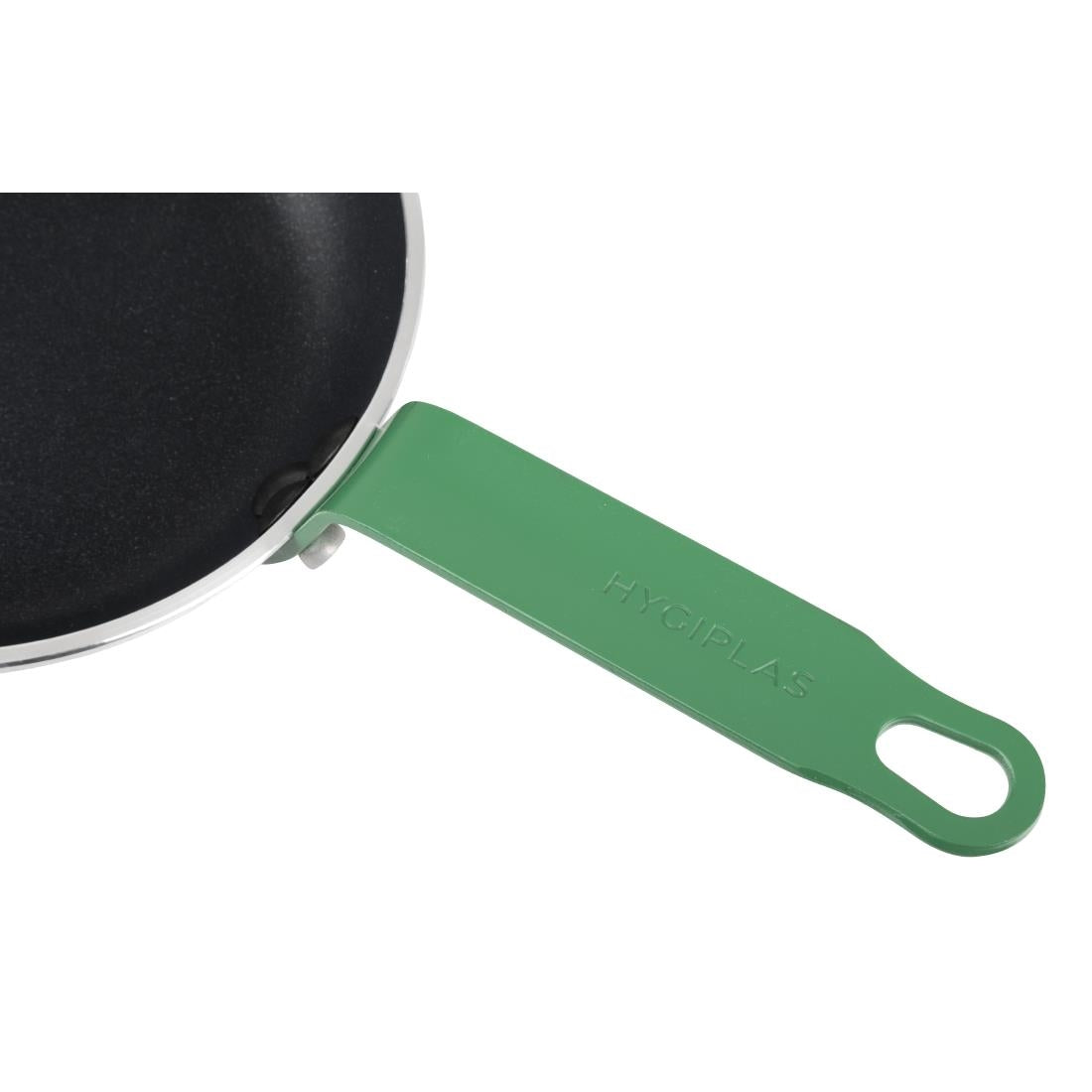 Poêle aluminium antiadhésive Teflon Platinum Plus Hygiplas avec manche vert 200mm — FB470