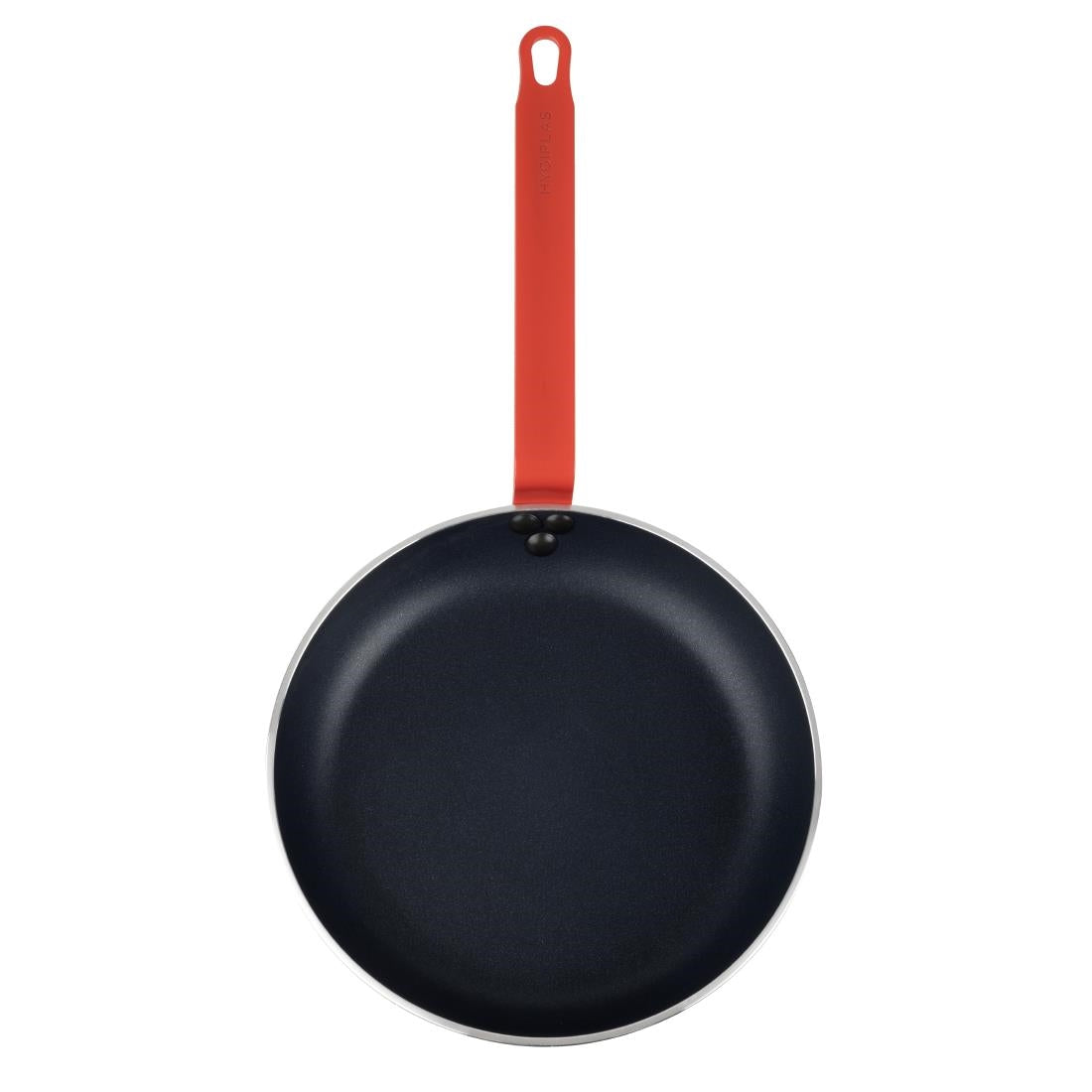 Poêle aluminium antiadhésive Teflon Platinum Plus Hygiplas avec manche rouge 280mm — HT966