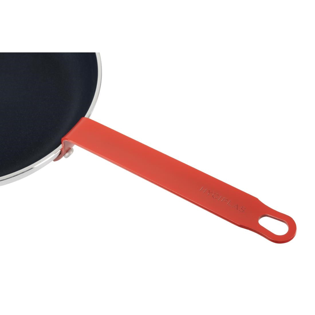 Poêle aluminium antiadhésive Teflon Platinum Plus Hygiplas avec manche rouge 280mm — HT966