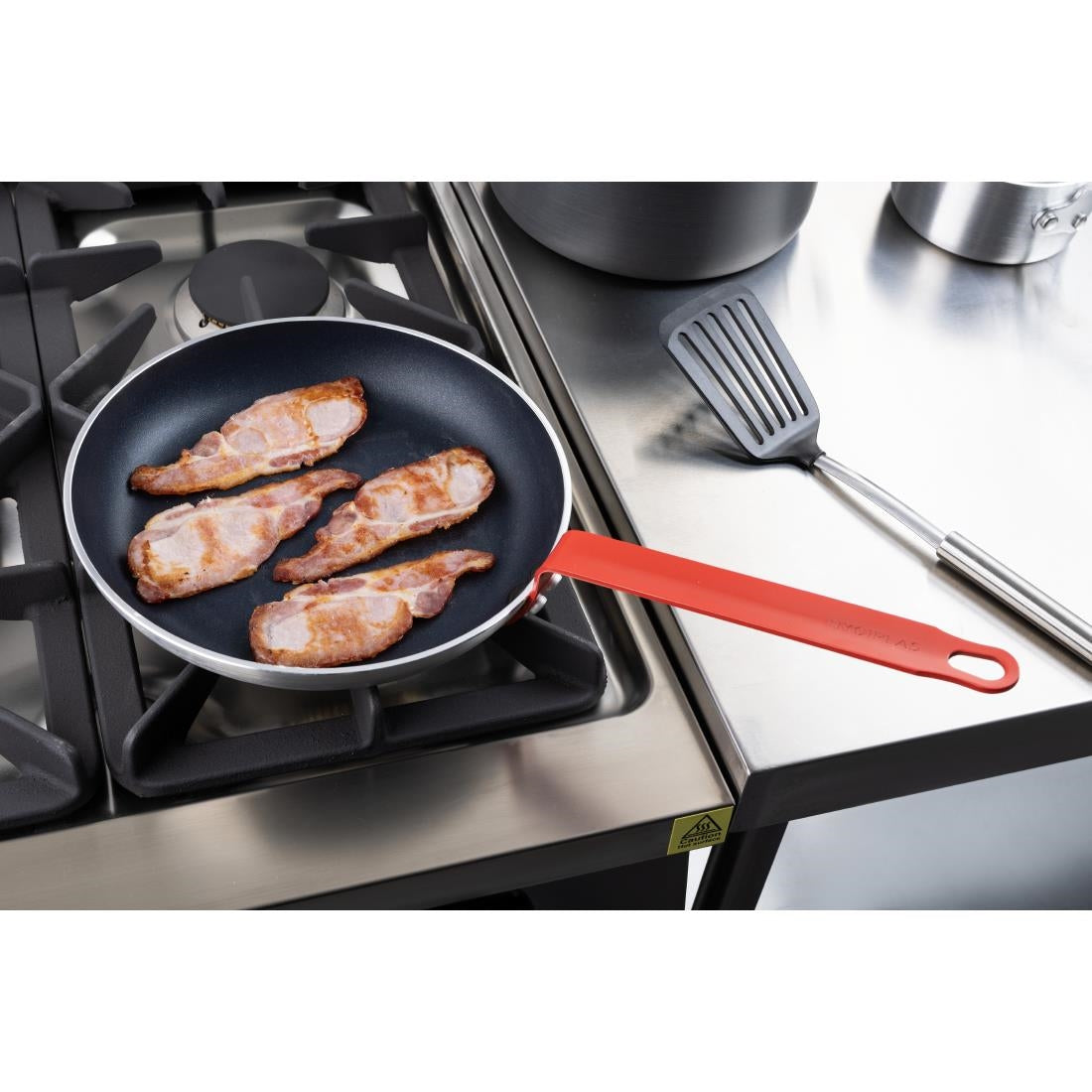 Poêle aluminium antiadhésive Teflon Platinum Plus Hygiplas avec manche rouge 280mm — HT966