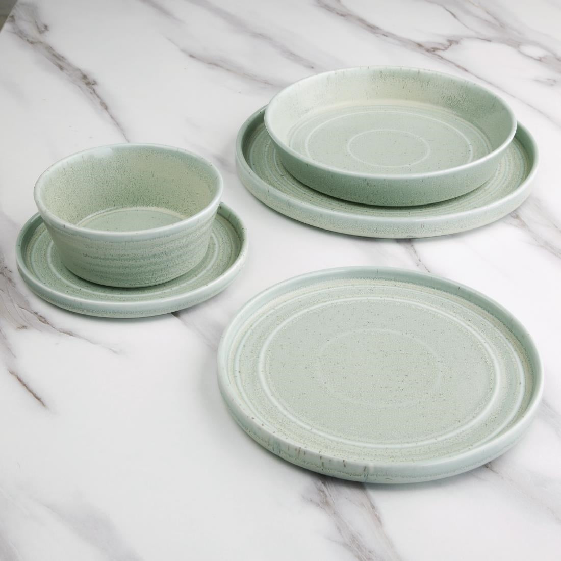 Assiette Plate Vert Printanier Olympia Cavolo 27cm (lot de 4) — FB564