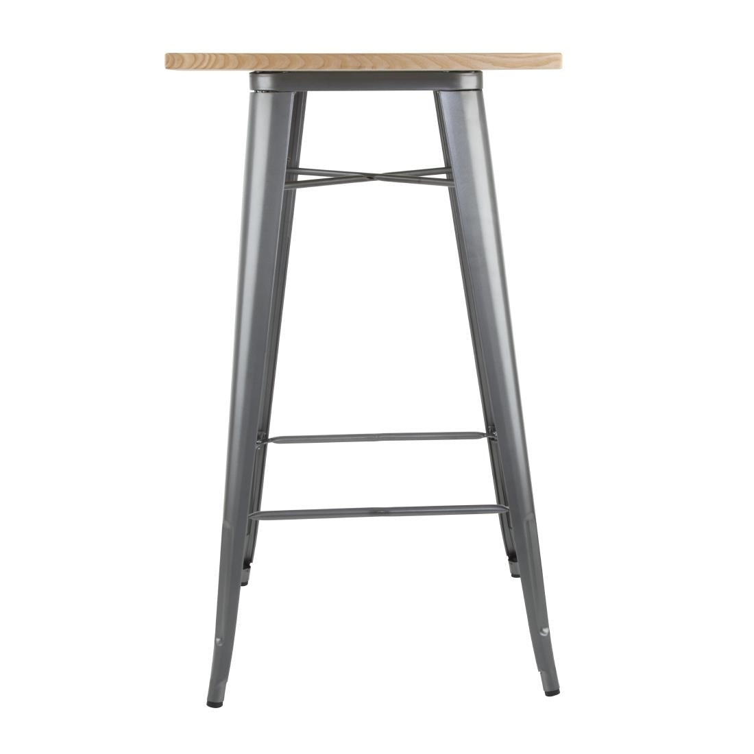 Mange-debout gris avec plateau en bois Bolero Bistro — FB596
