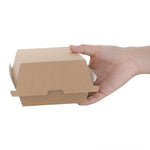 Petites boîtes hamburger compostables kraft Fiesta Compostable 105mm (lot de 200) — FB664