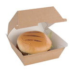 Petites boîtes hamburger compostables kraft Fiesta Compostable 105mm (lot de 200) — FB664