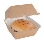 Grandes boîtes hamburger compostables kraft Fiesta Compostable 112mm (lot de 150) — FB665