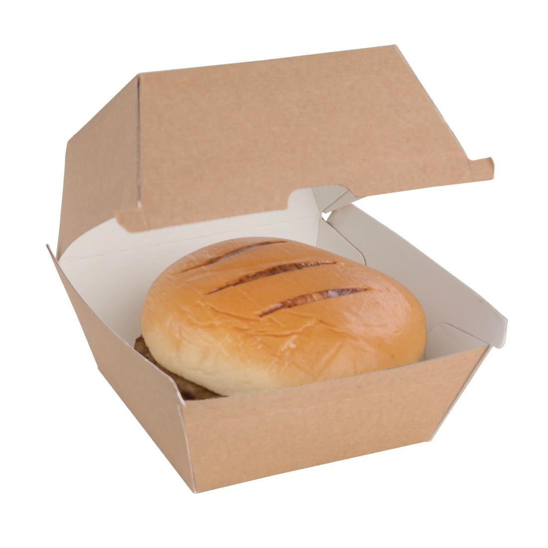 Grandes boîtes hamburger compostables kraft Fiesta Compostable 112mm (lot de 150) — FB665