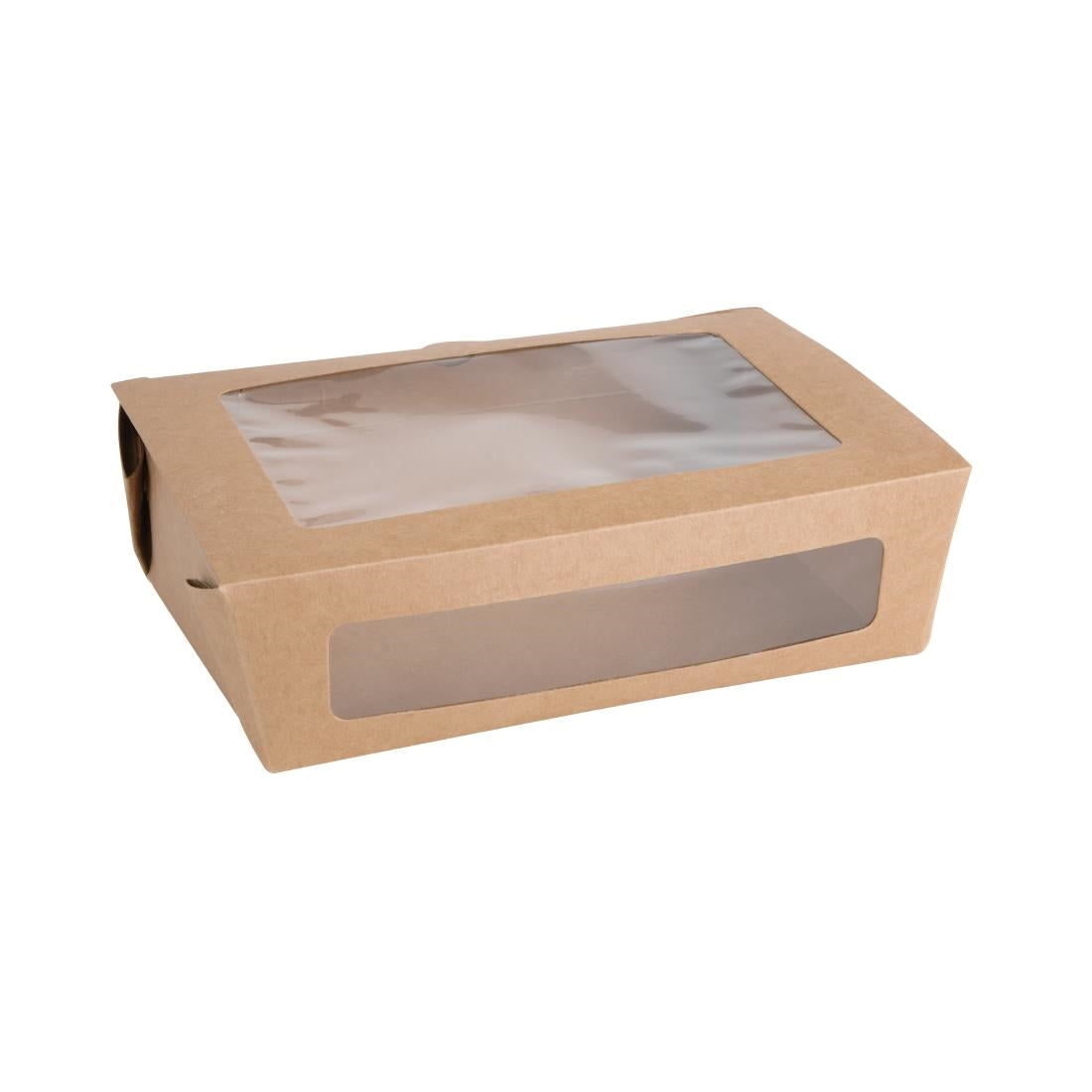 Boîtes salade compostables avec fenêtre en PLA Fiesta Compostable 1600ml (lot de 200) — FB678