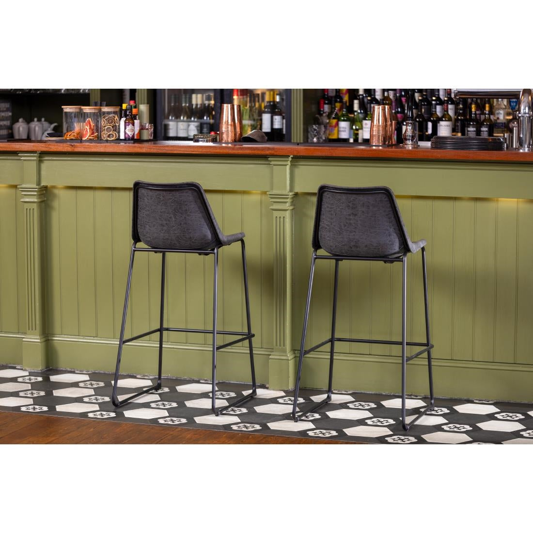 Tabouret haut Bolero Rodeo noir — FB883