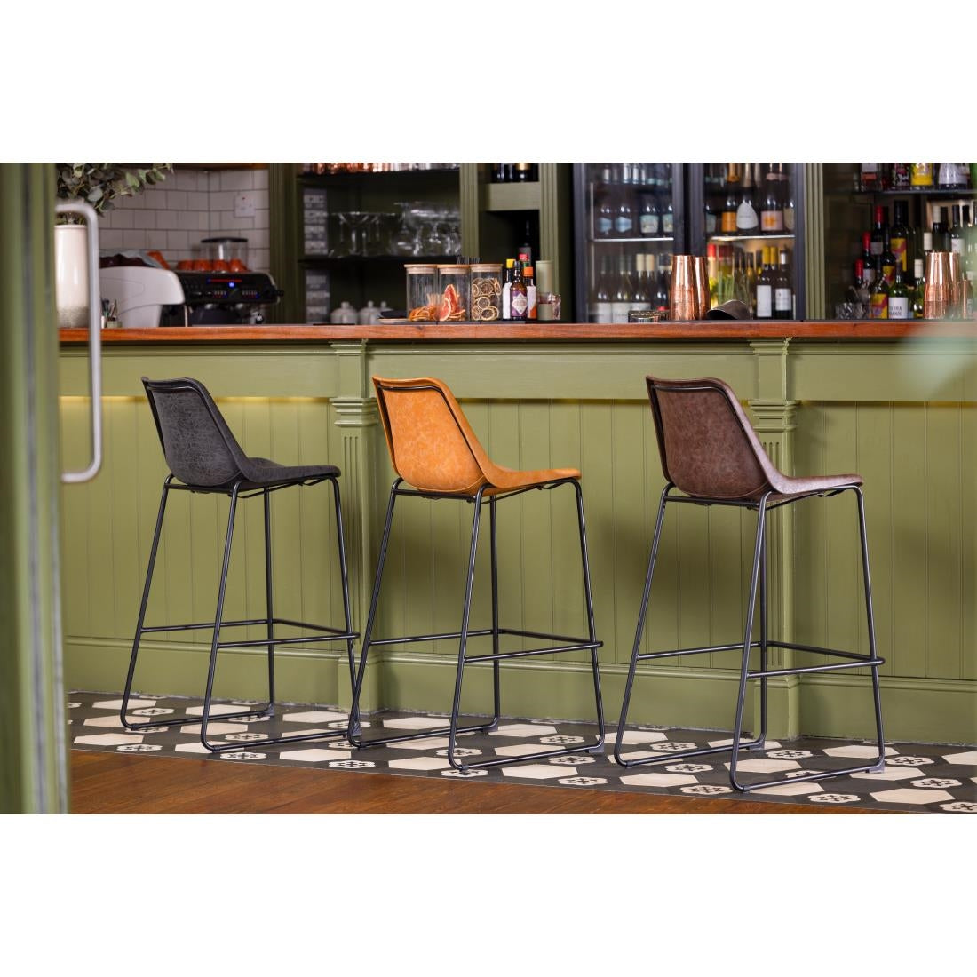 Tabouret haut Bolero Rodeo camel — FB885