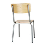 Chaises avec assise et dossier en bois Bolero Cantina galvanisées (lot de 4) — FB946