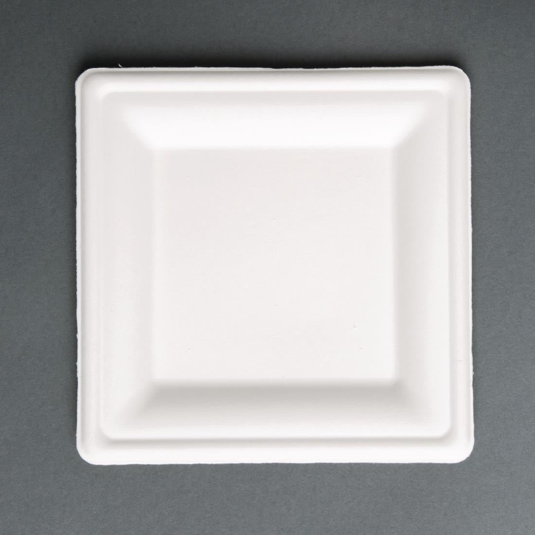 Assiettes carrées en bagasse Fiesta Compostable 261mm (lot de 50) — FC520