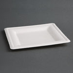 Assiettes carrées en bagasse Fiesta Compostable 261mm (lot de 50) — FC520