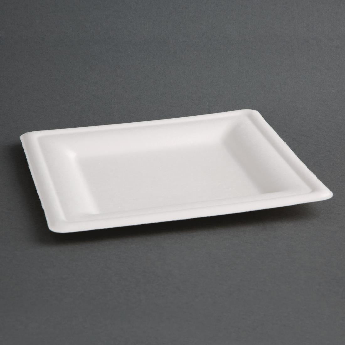 Assiettes carrées en bagasse Fiesta Compostable 261mm (lot de 50) — FC520