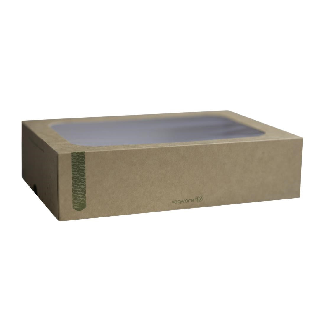Boîtes compostables standards avec plateau et couvercle à fenêtre Vegware (Lot de 50) — FD386