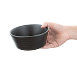 Bols plats ronds texturés Olympia Cavolo noirs 143mm (lot de 6) — FD906