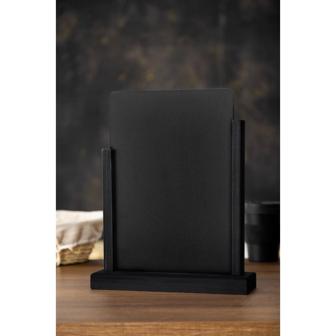 Ardoise de table élégante noire Olympia A4 297(H) x 210(L)mm — FD956