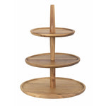 Présentoir en acacia 3 niveaux Olympia 305(Ø) x 395(H)mm — FE152