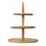 Présentoir en acacia 3 niveaux Olympia 305(Ø) x 395(H)mm — FE152
