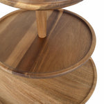 Présentoir en acacia 3 niveaux Olympia 305(Ø) x 395(H)mm — FE152