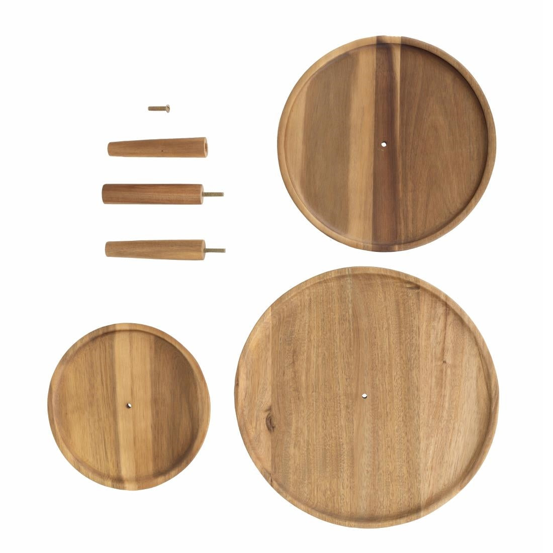 Présentoir en acacia 3 niveaux Olympia 305(Ø) x 395(H)mm — FE152