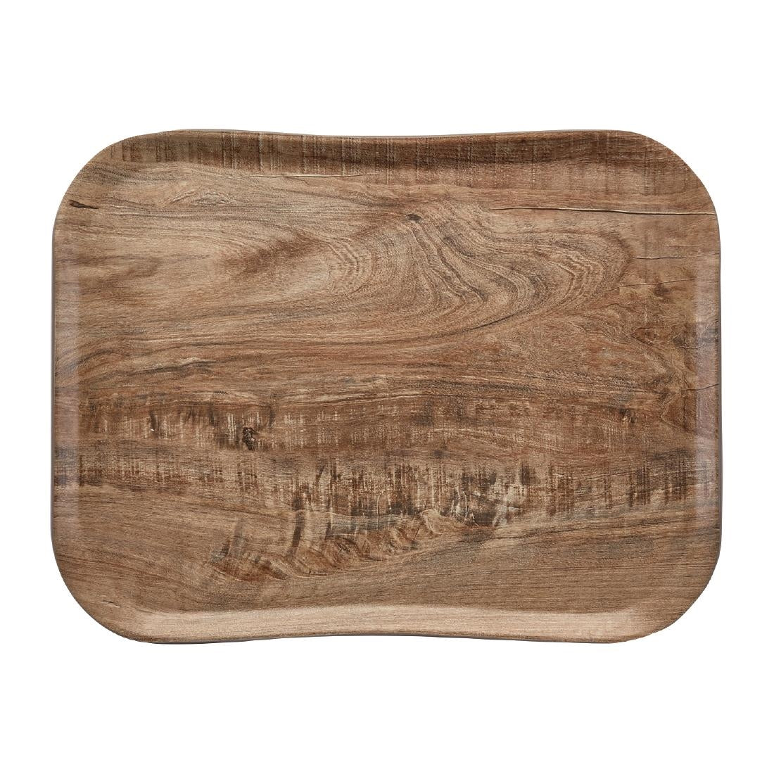 Plateau polyester Century aspect naturel bois Cambro olivier clair 330 x 430mm — FE483