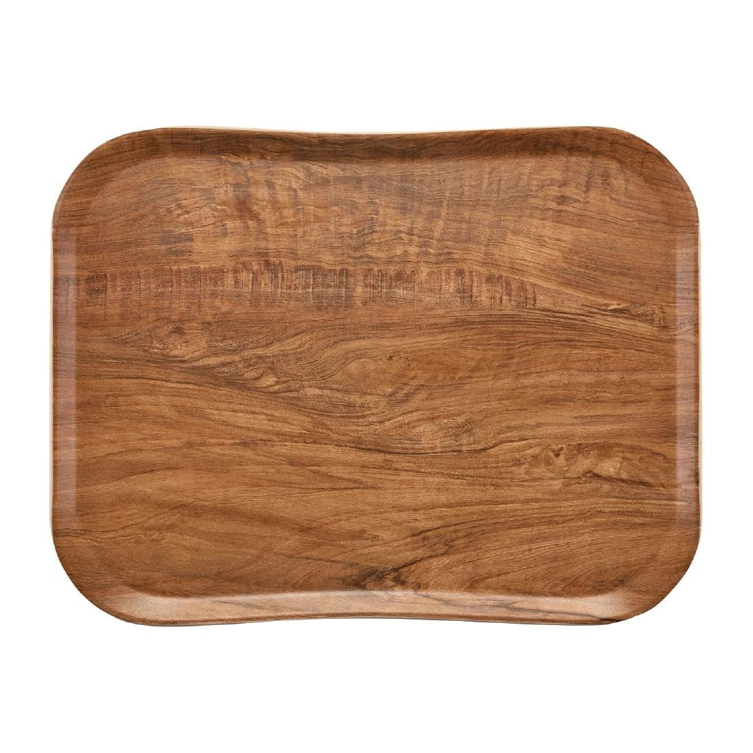 Plateau polyester Century aspect naturel bois Cambro olivier marron 330 x 430mm — FE484