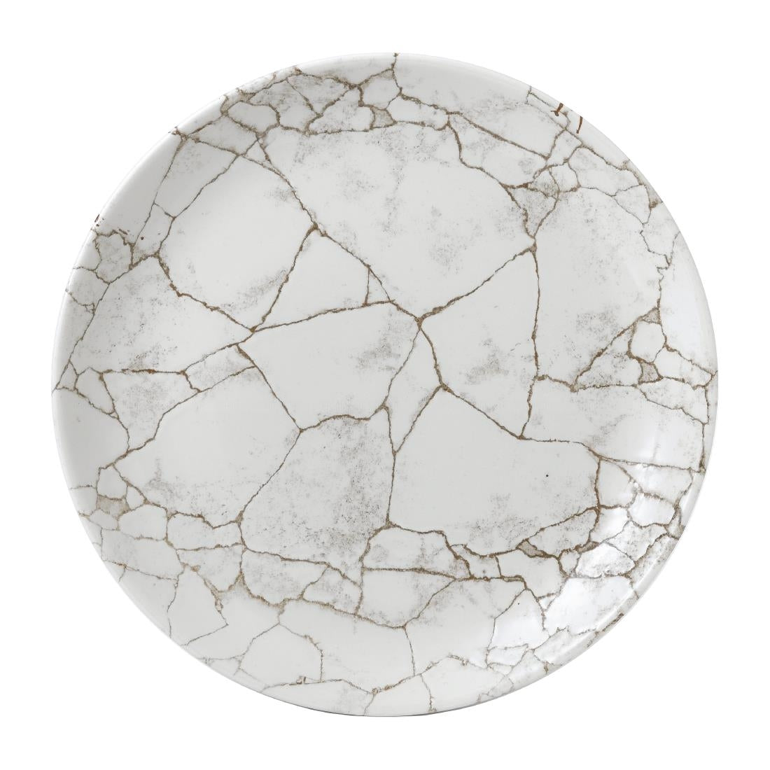 Assiettes rondes Studio Prints Kintsugi Agate Grey 260mm (Lot de 12) — FJ801