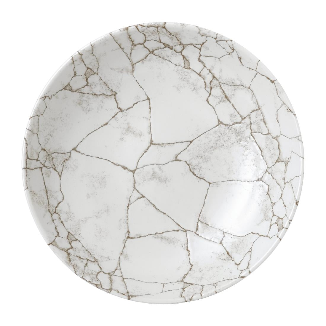 Assiettes rondes Studio Prints Kintsugi Agate Grey 217mm (Lot de 12) — FJ802