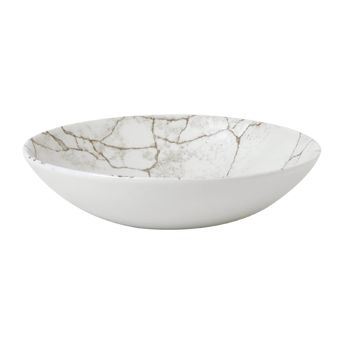 Assiettes coupe ronde Studio Prints Kintsugi Agate Grey 182mm (Lot de 12) — FJ804