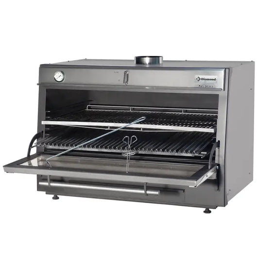 Four-BBQ à charbon GN 2/1 + GN1/1 (150 Kg/h)/Inox CBQ-120/SS