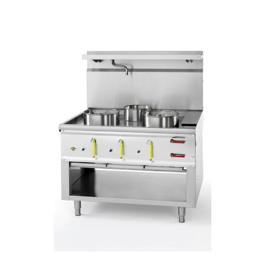 Feux chinois 3 brûleurs wok C3R/1.1