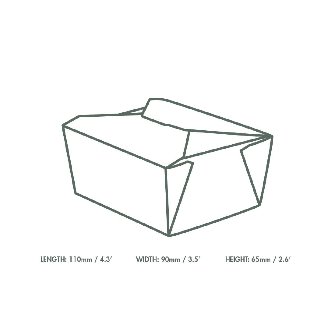 Boîtes alimentaires en carton compostable Vegware No.1 700ml (lot de 450) — FP802