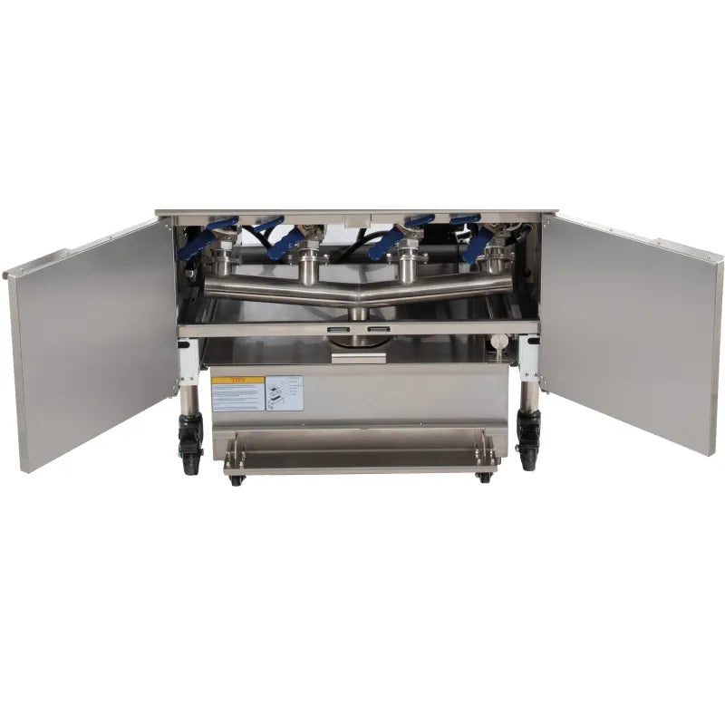 Friteuse électrique avec filtration 4 x 12 litres 17+17kW