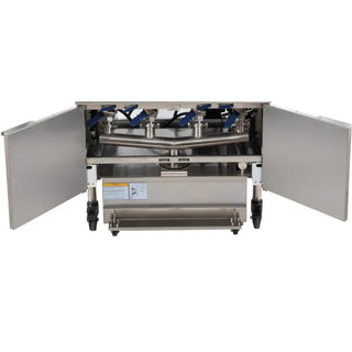 Elektrische frituurpan met filter, 4 x 12 liter, 17+17 kW 