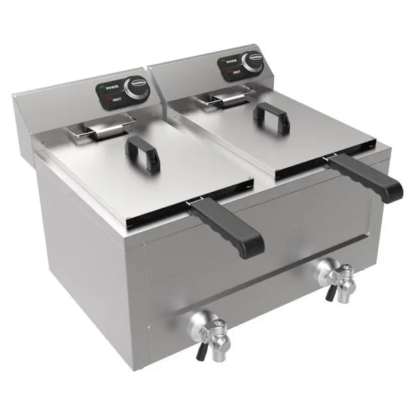 Friteuse électrique professionnel à poser 2x8l