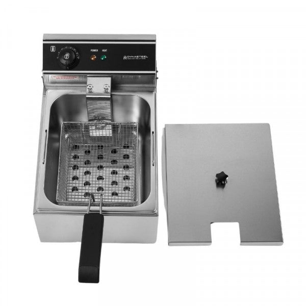 Friteuse électrique professionnelle DynaSteel 10 litres 3000 W 230 V simple cuve