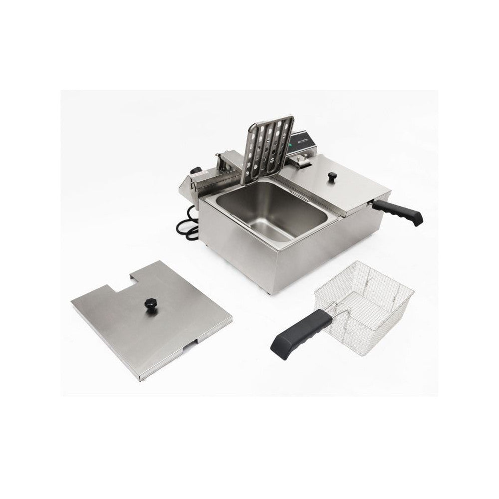 Friteuse électrique professionnelle DynaSteel – 2 x 10 L – 6000 W – 230 V